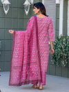 Pink Colour Cotton Blend With Print Kurti With Pant Dupatta Wholesaler In Delhi Aaradhna 2029